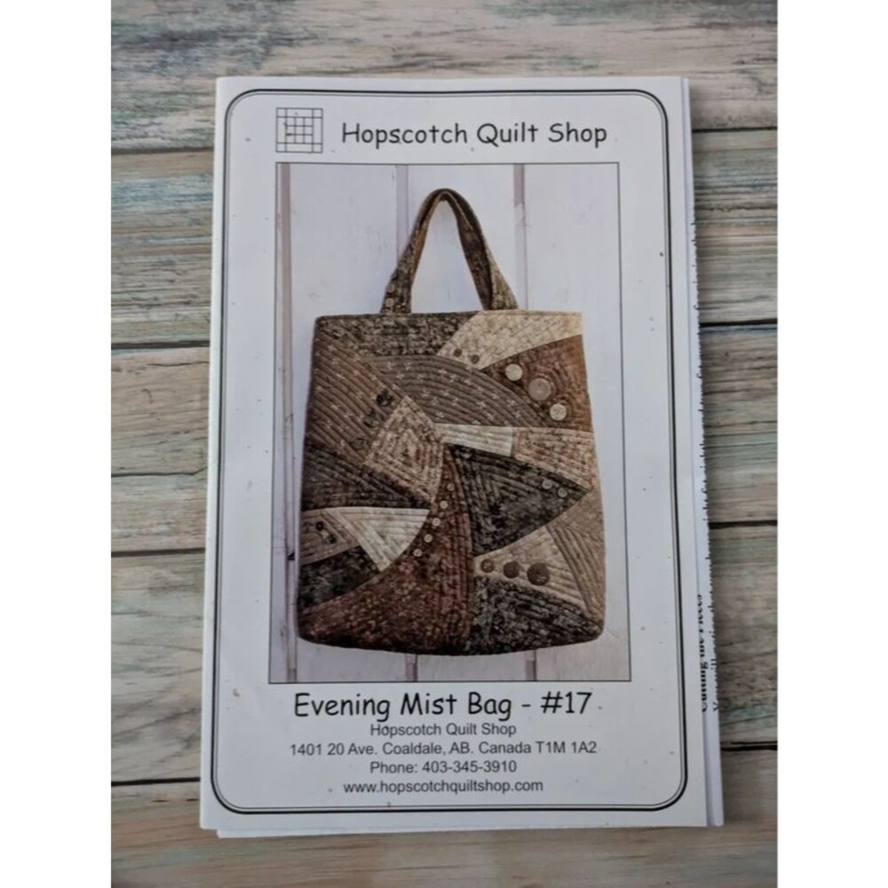 Hopscotch Quilt Shop Evening Mist Bag #17 Quilted Purse Sewing Pattern FF
